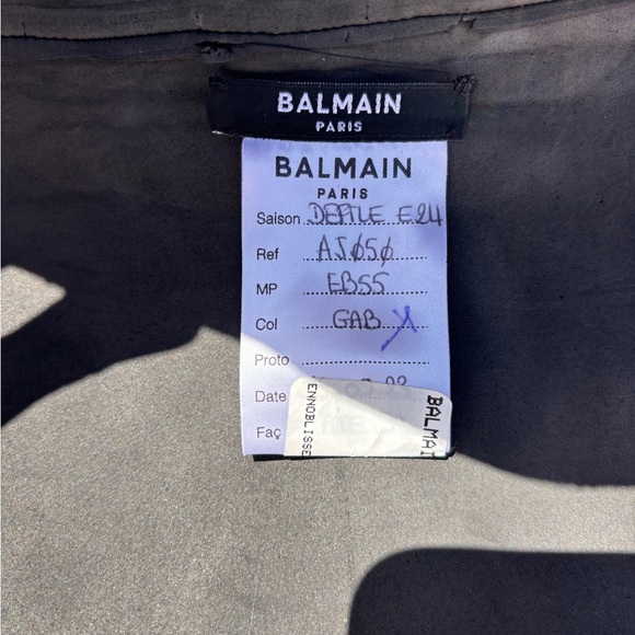 BALMAIN RARE ONE-OF-A-KIND SCULPTED LAMBSKIN LEATHER POLKADOT ROSE TOP - Picture 7 of 16